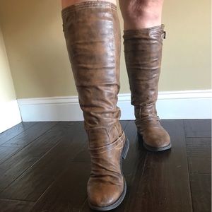 Madden girl Brown leather knee-high boots